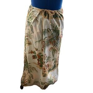 LIZ CLAIBORNE 1990’s Y2K, Hawaiian Novelty Theme Skirt/Swim Cover-up, Size 14